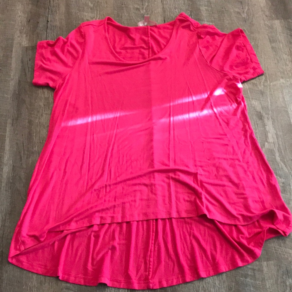 Pink long flow top